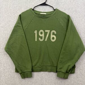 Marine Layer Olive Green Crew Neck Sweater